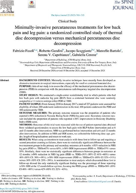 Minimally-invasive percutaneous treatments for low back pain and